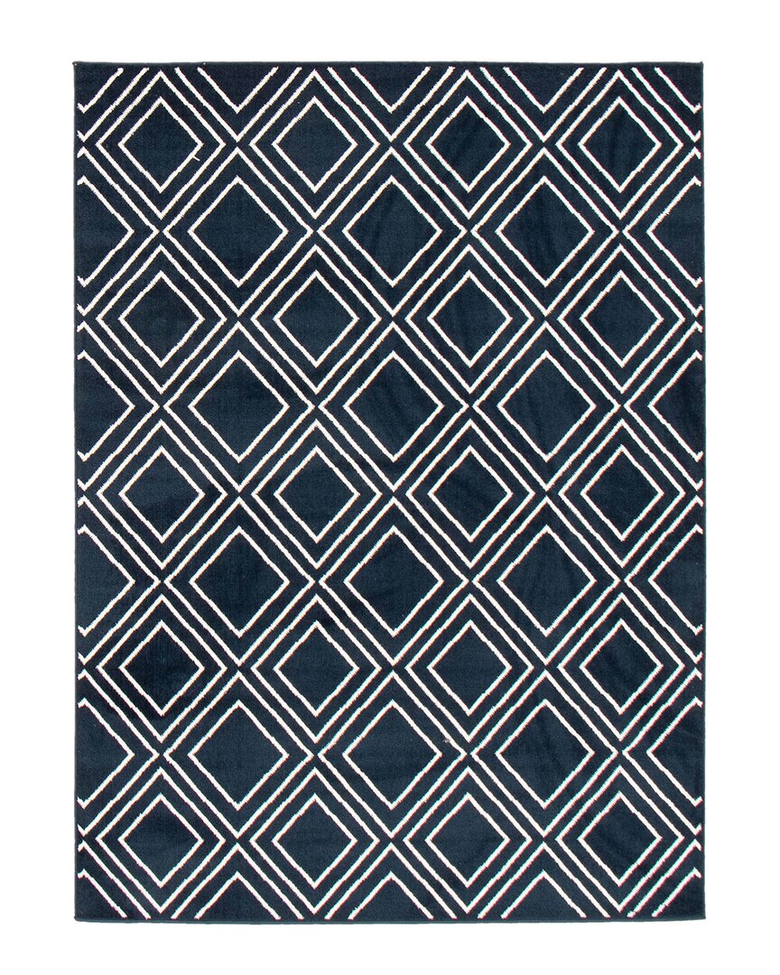 Ecarpet Macy Geod Contemporary Geometric Rug In Navy