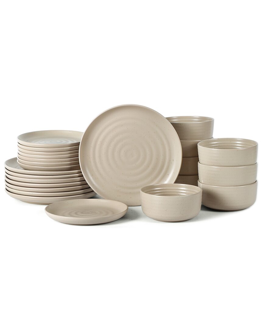 Earth & Clay Ion 24-piece Dinnerware Set Stoneware