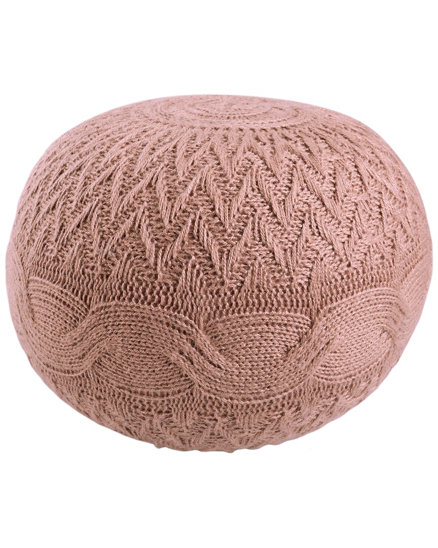 Vibe By Jaipur Living Vibe Kay Round Pouf In Rose