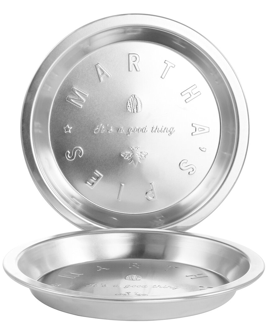 Martha Stewart Set Of 2 9in Pie Pans In Silver