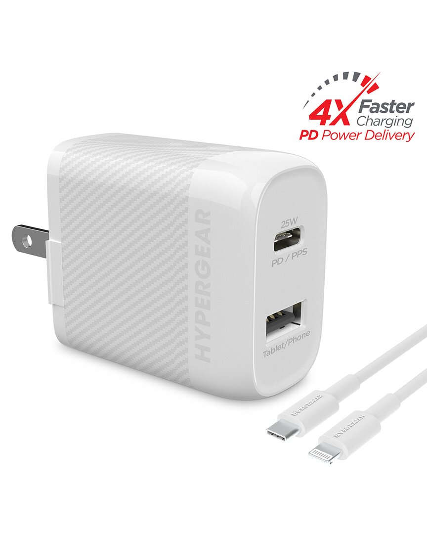 Hypergear Speedboost 25w Pd Lightning Wall Kit In White