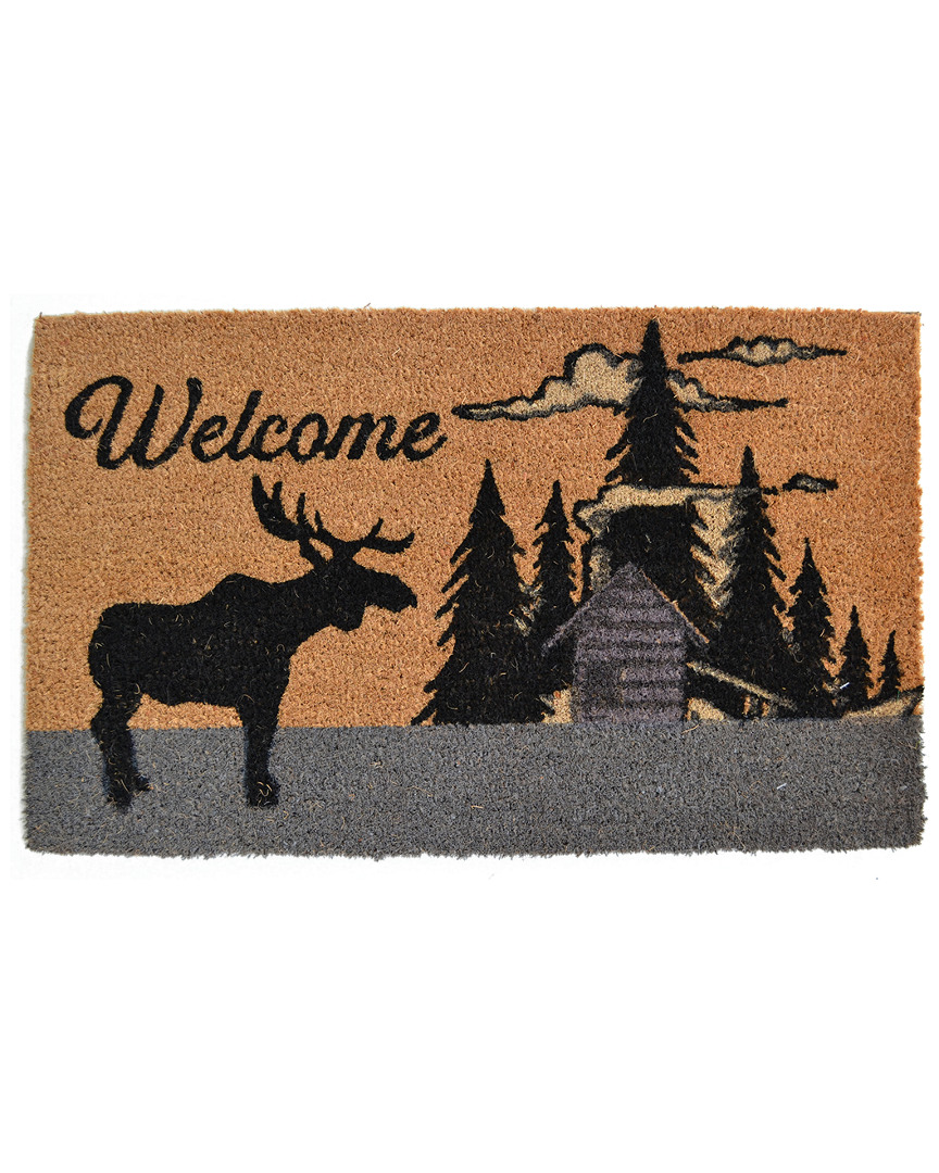 Imports Decor Moose Silhouette Doormat In Brown