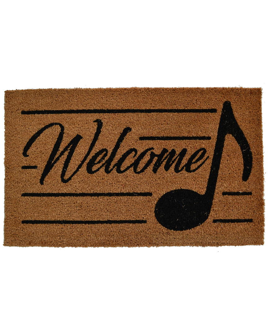 Imports Decor Eighth Note Welcome Doormat In Brown