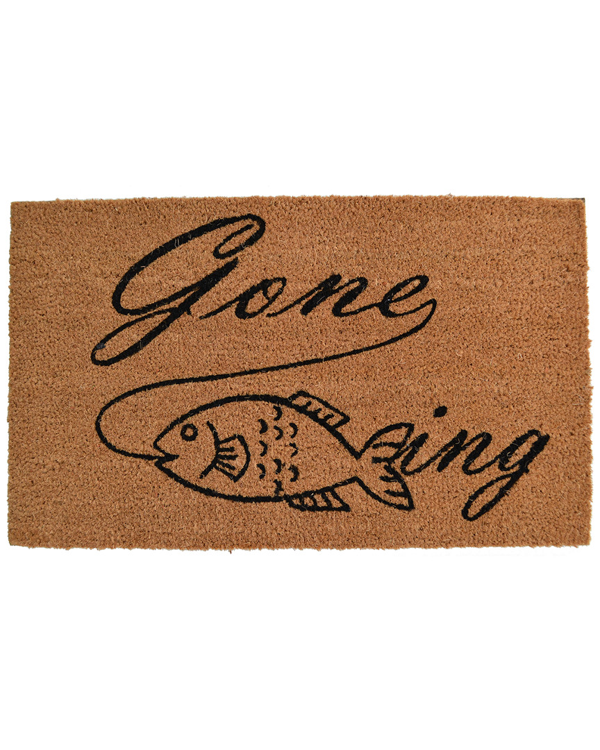Imports Decor Gone Fishing Doormat In Brown