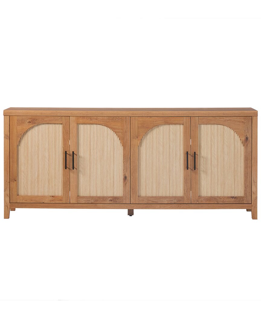 Walker Edison Modern 70 Reeded Sideboard With Arched Doors - En