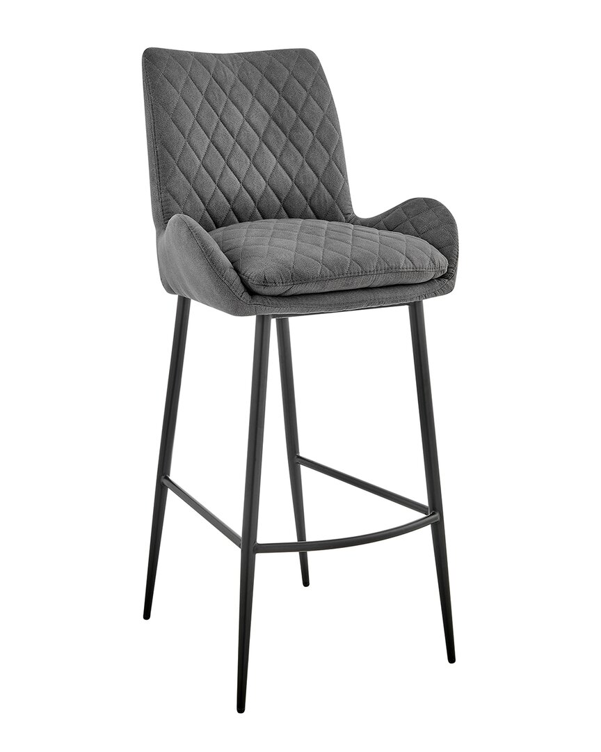 Armen Living Panama 30in Bar Height Bar Stool In Charcoal