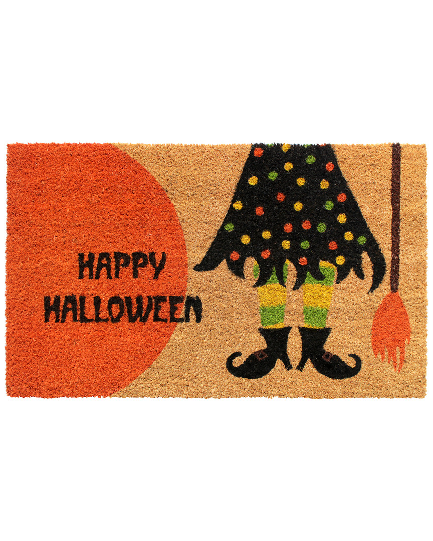 Master Weave Happy Halloween Witches Doormat In Natural