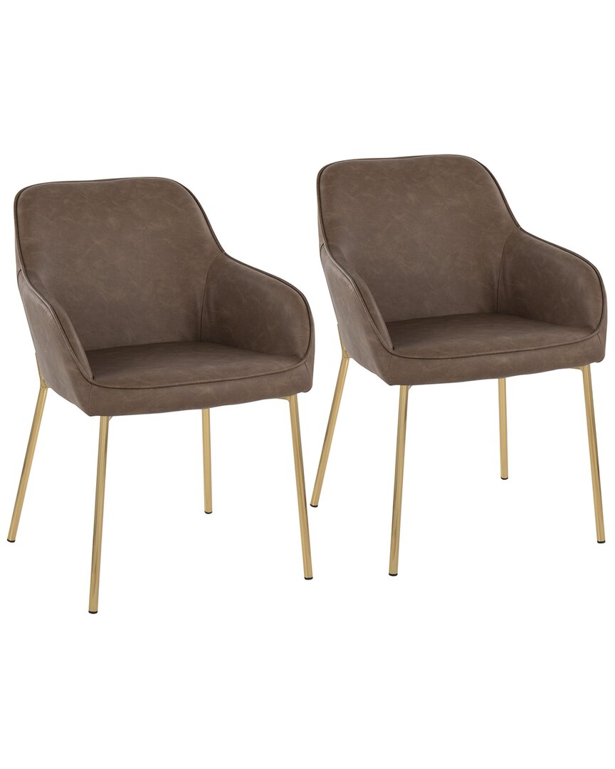 Lumisource Set Of 2 Daniella Dining Chairs In Gold