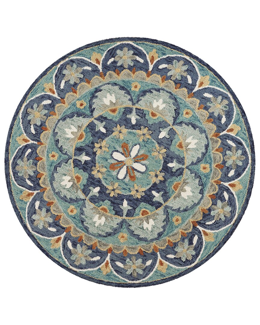 Lr Home Dazzle Wool Rug In Teal