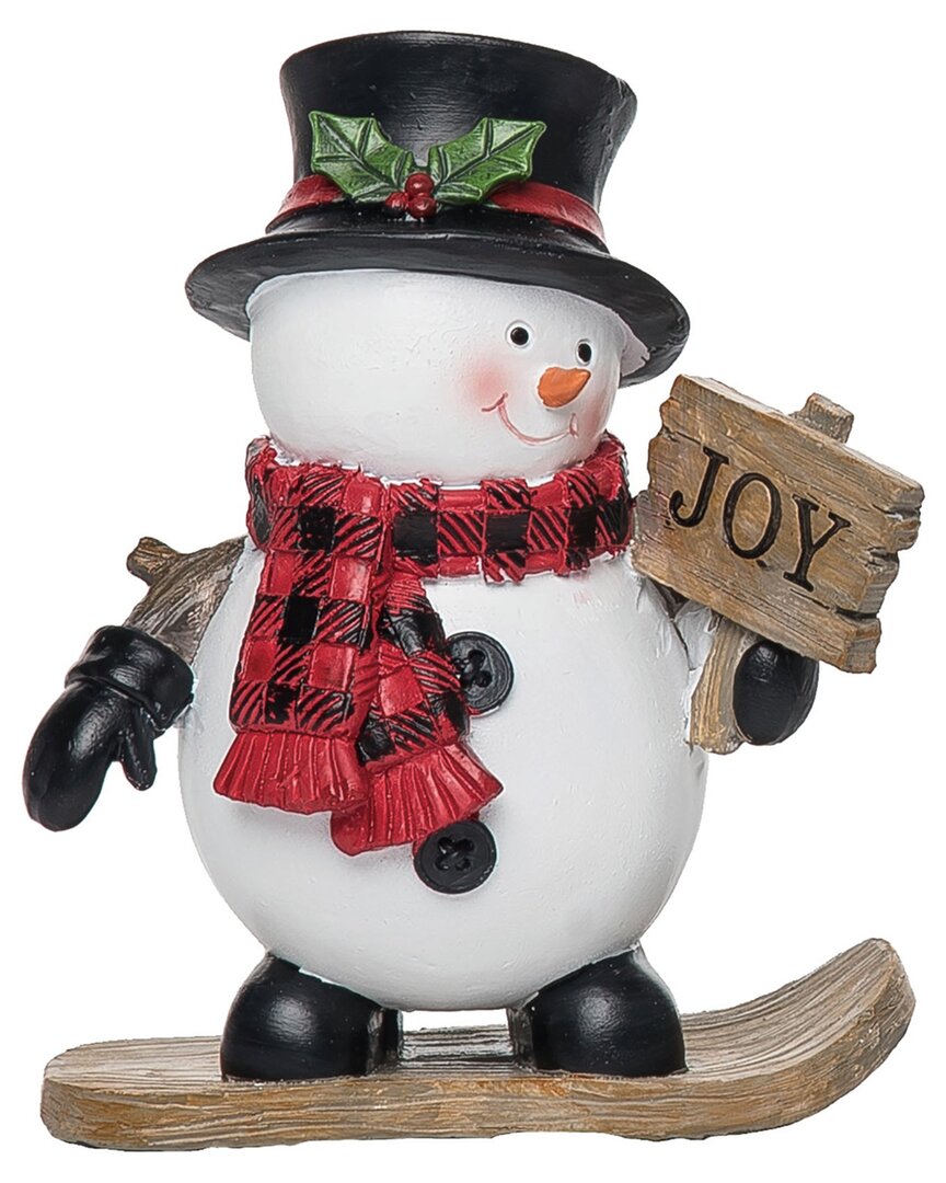 Transpac Resin 6in Multicolored Christmas Skiing Snow Cuties Figurine