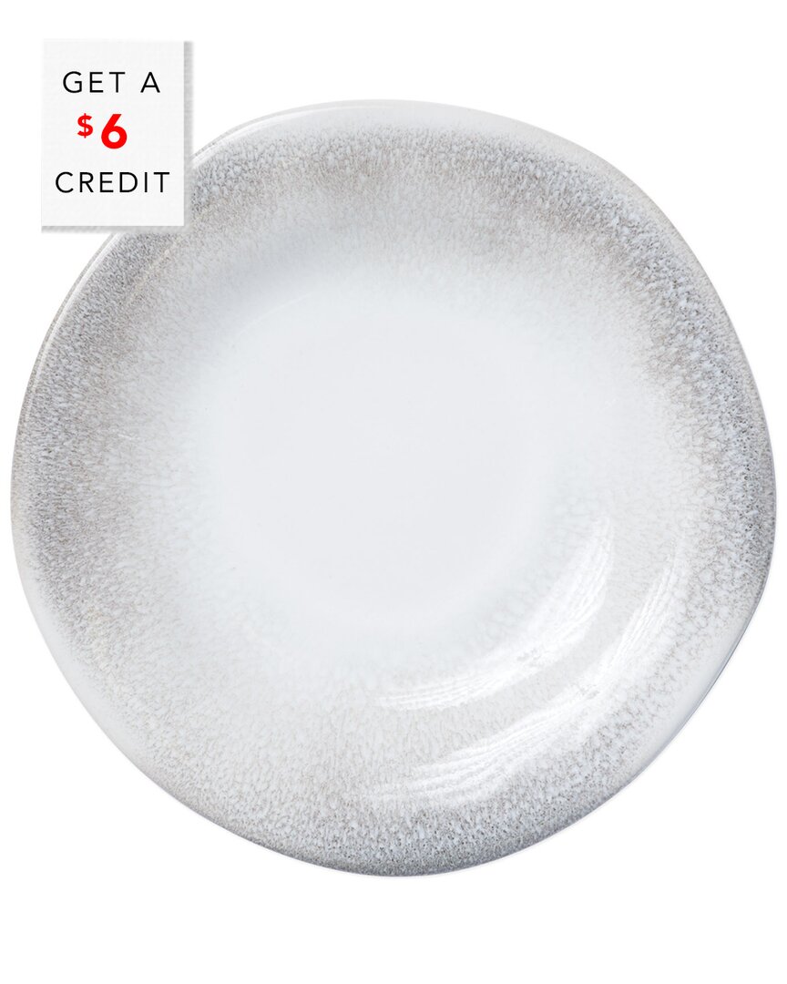 Vietri Aurora Ash Salad Plate With $6 Credit In Grey
