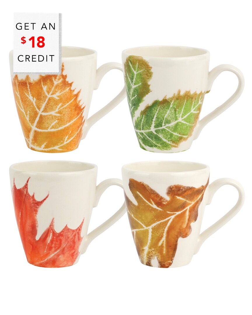 VIETRI VIETRI SET OF 4 AUTUNNO ASSORTED MUGS WITH $18 CREDIT