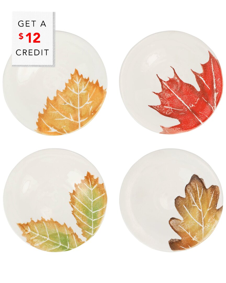Shop Vietri Set Of 4 Autunno Assorted Canape Plates With $12 Credit