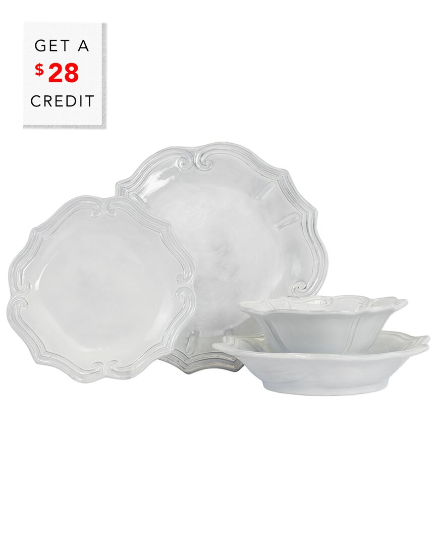 Vietri Incanto Baroque Four-piece Place Setting With $28 Credit In White