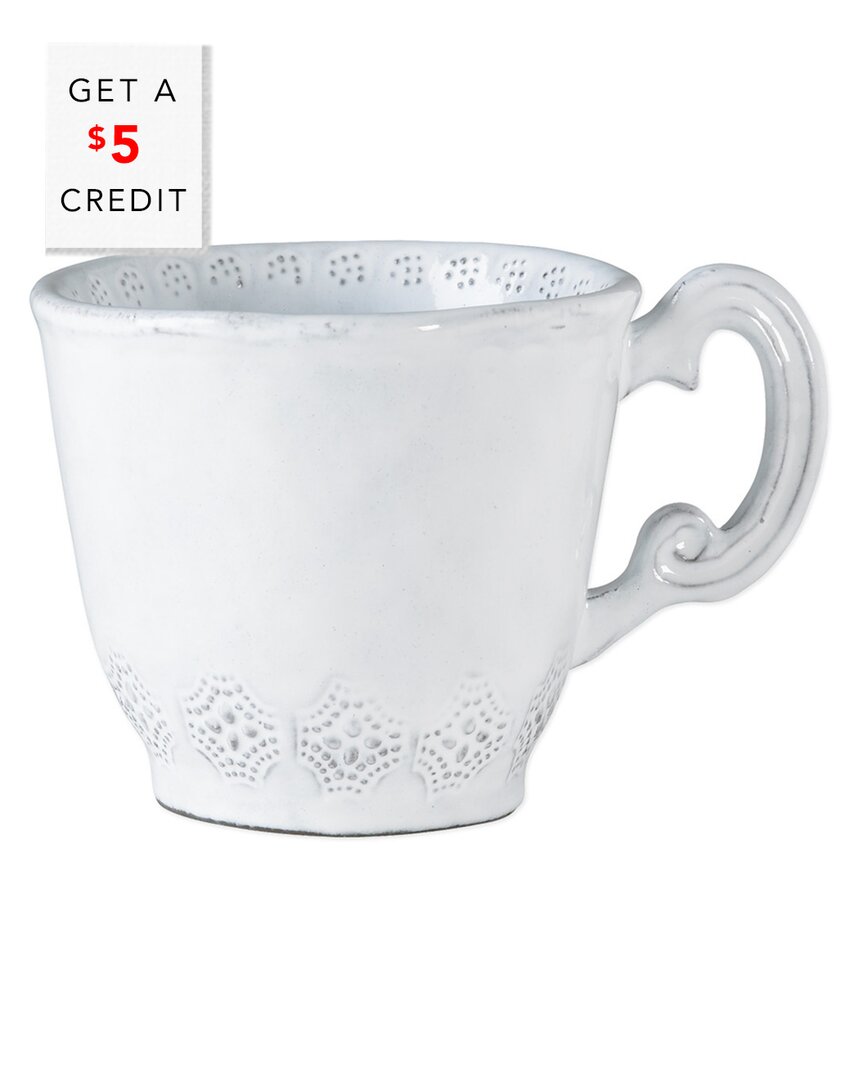 Vietri Incanto Lace Mug With $5 Credit In White