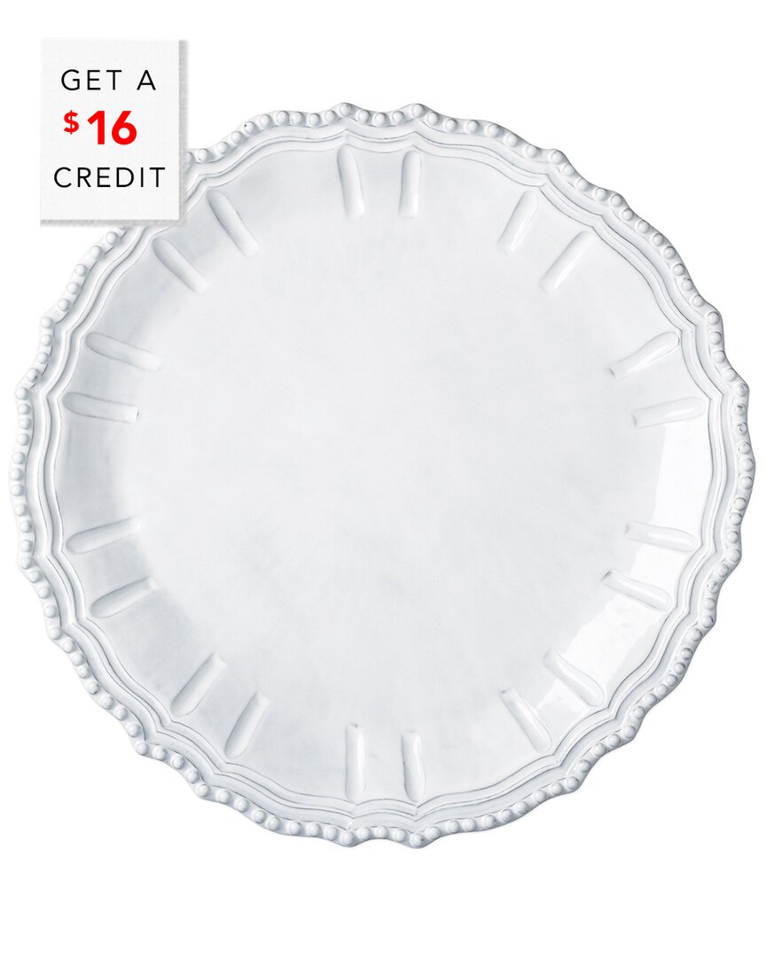 Shop Vietri Incanto Baroque Round Platter With $16 Credit In White