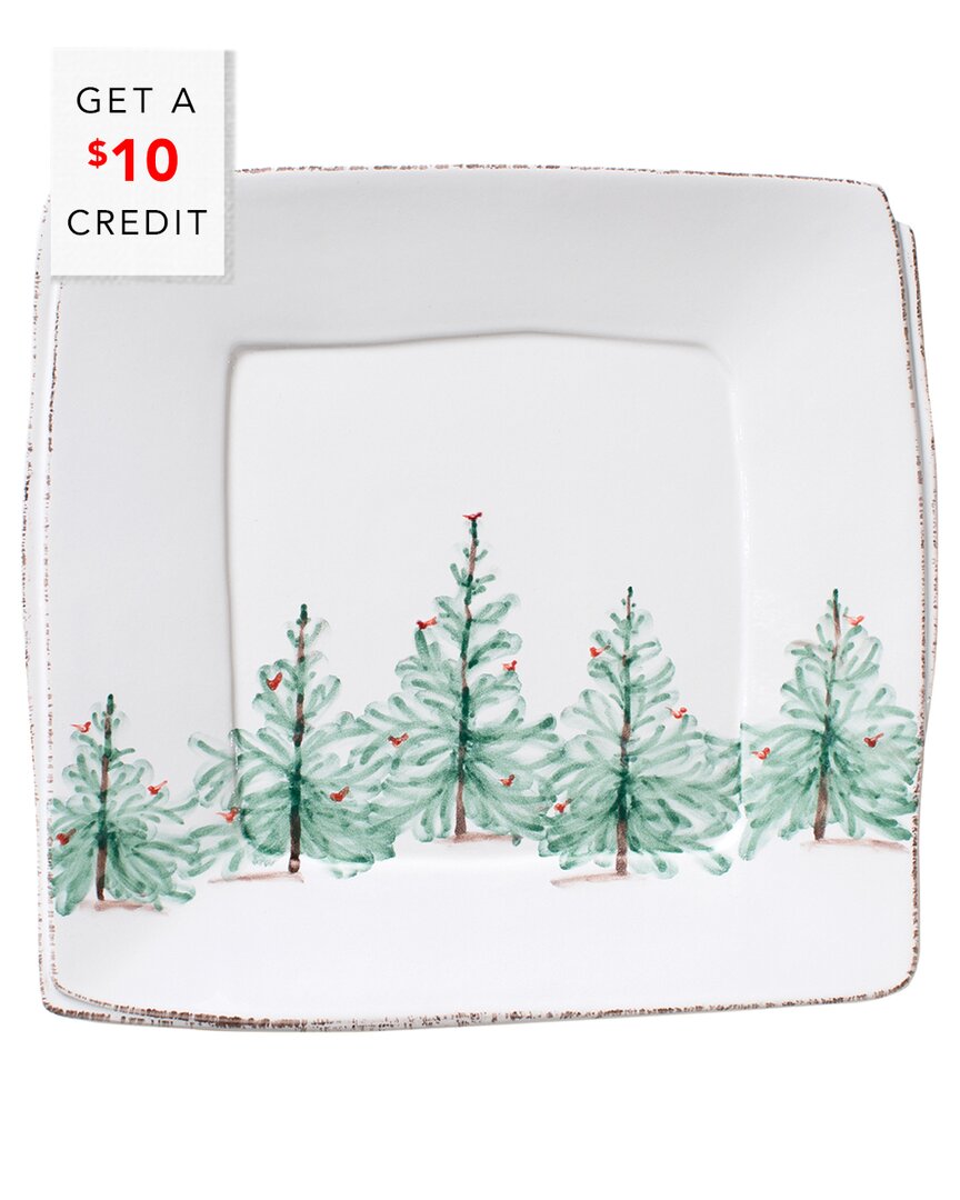 Vietri Lastra Holiday Square Platter
