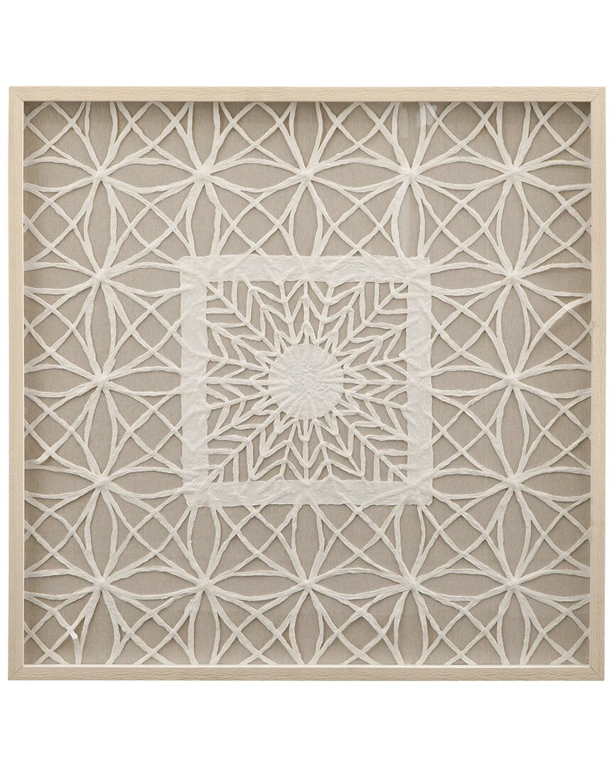 Bassett Mirror Baize Wall Art With Wood Frame In White