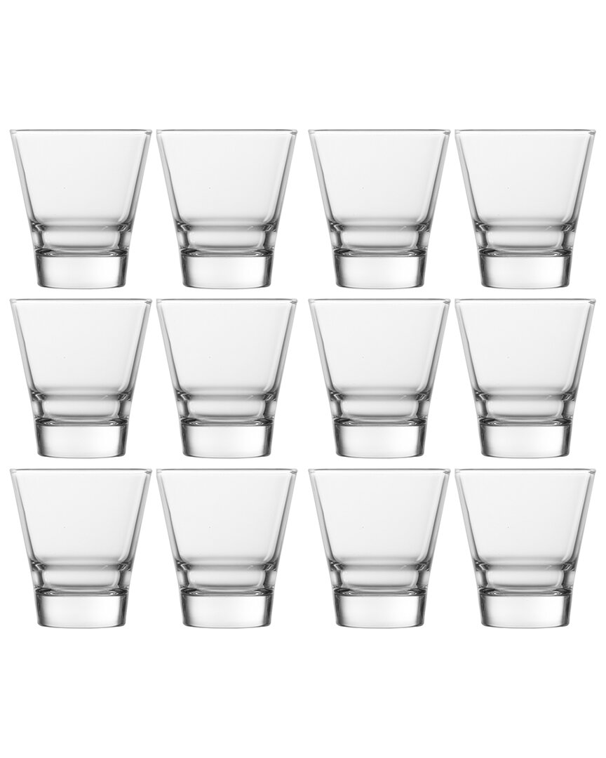Fortessa Chez Bistro Everyday 12oz Stackable Glasses (set Of 12) In Transparent
