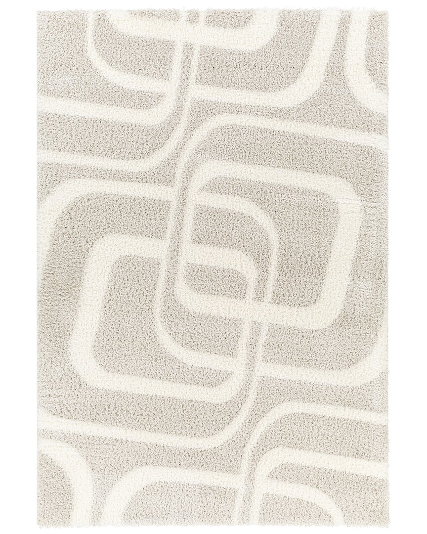 Surya Cloudy Shag Polyester Rug In Grey