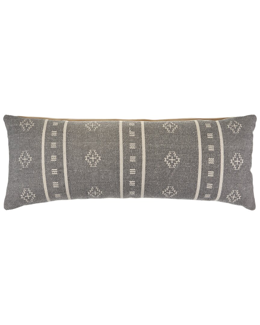 Lr Home Monica Embroidered Throw Pillow In Gray