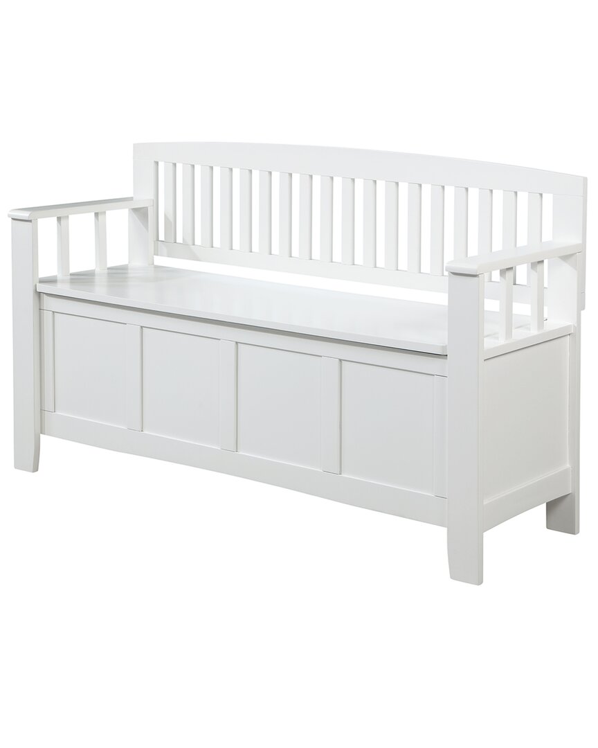 Linon Cynthia Storage Bench In White
