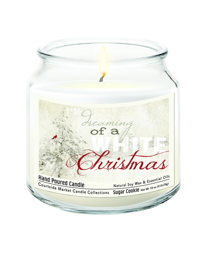 Courtside Market Wall Decor Courtside Market White Christmas Candle In Multi