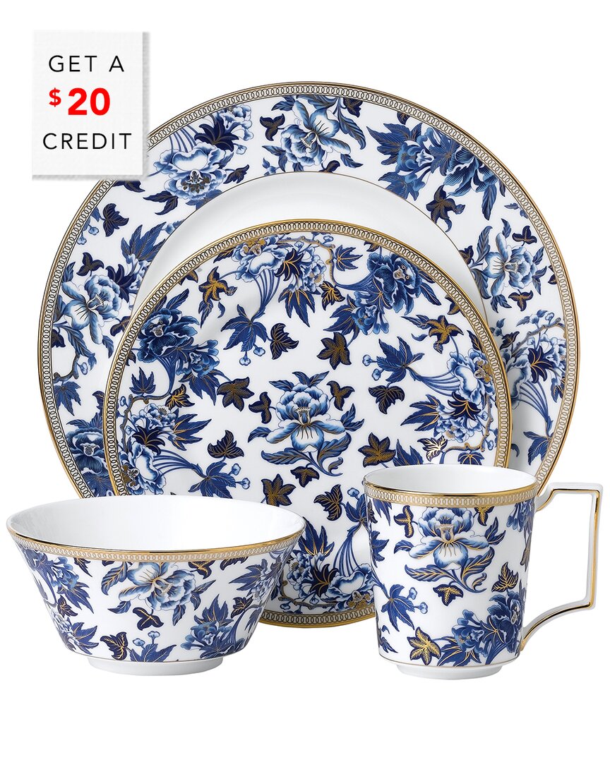 Wedgwood Hibiscus 4pc Place Setting With $20 Credit