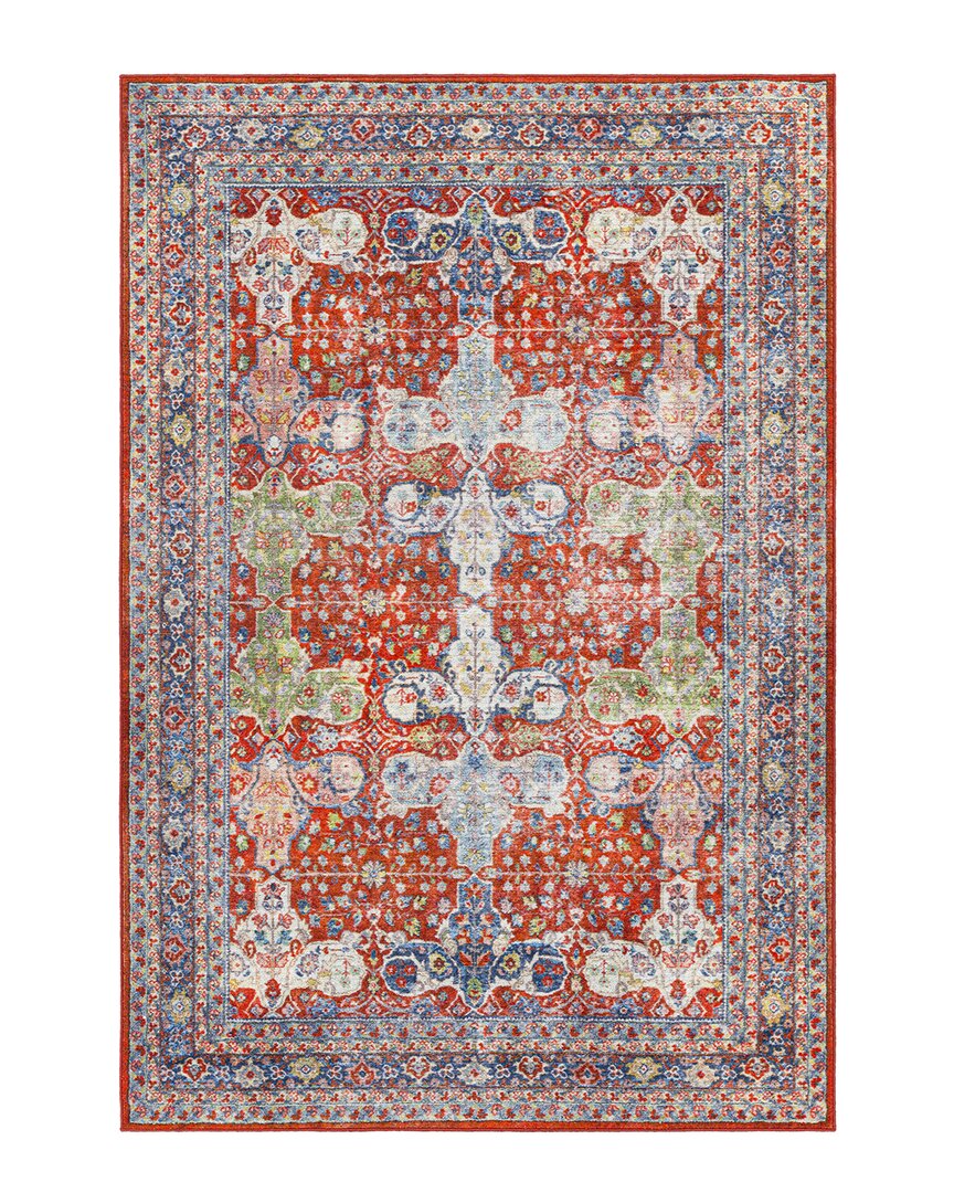 Shop Surya Leicester Traditional Bright Washable Rug In Red