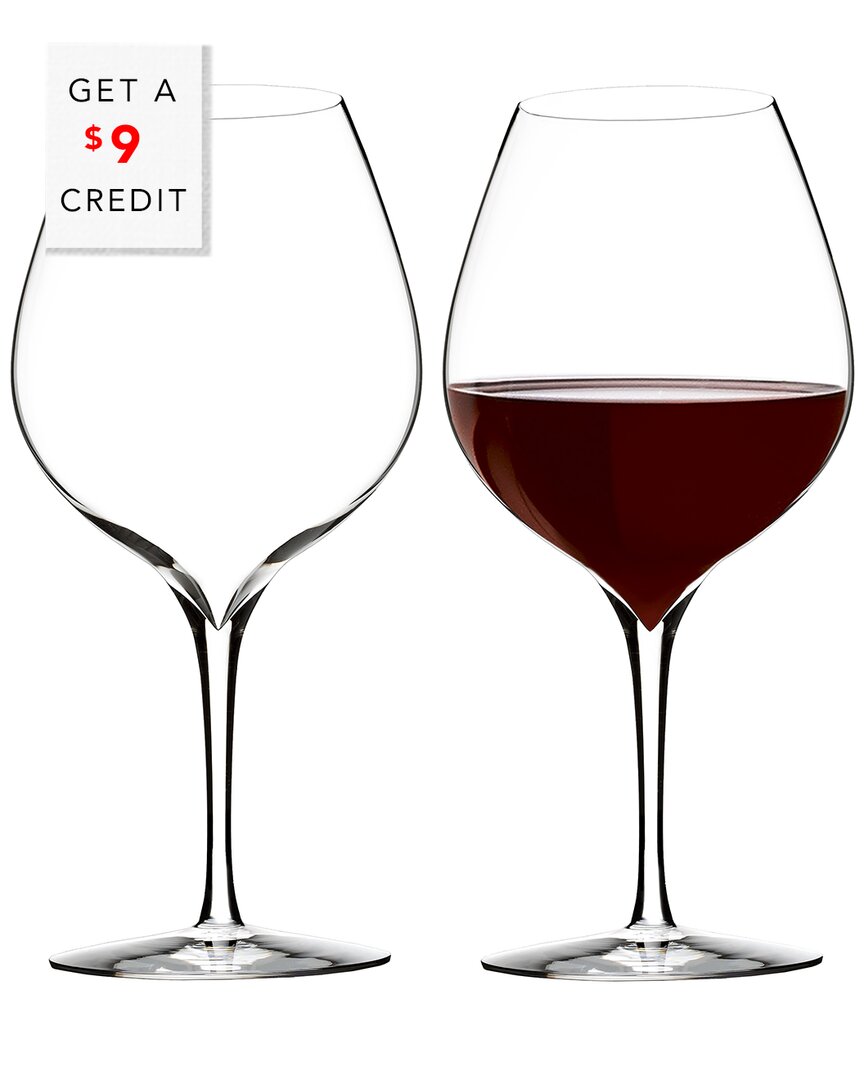 Waterford Set Of 2 Elegance Merlot Wine Glasses With $9 Credit