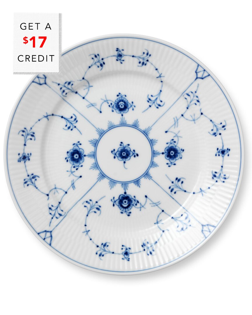 Royal Copenhagen 8.75in Blue Fluted Plain Salad Plate With $17 Credit