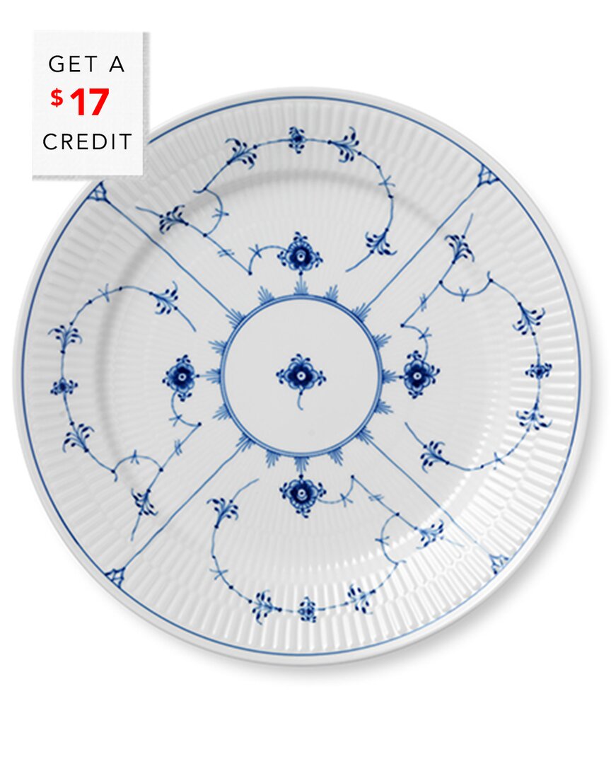 Royal Copenhagen 8.75in Blue Fluted Plain Salad Plate With $17 Credit