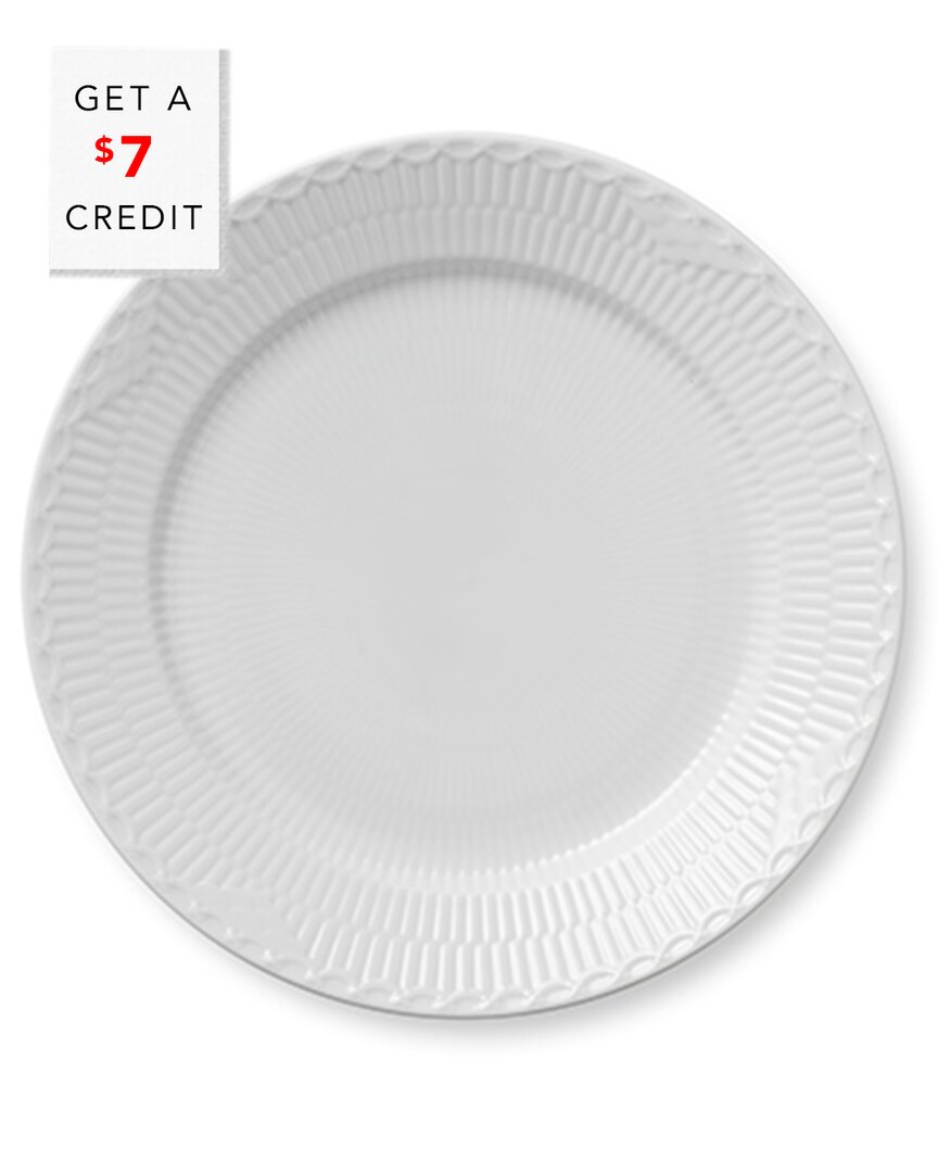 Royal Copenhagen Fluted Half Lace Dinner Plate With $7 Credit
