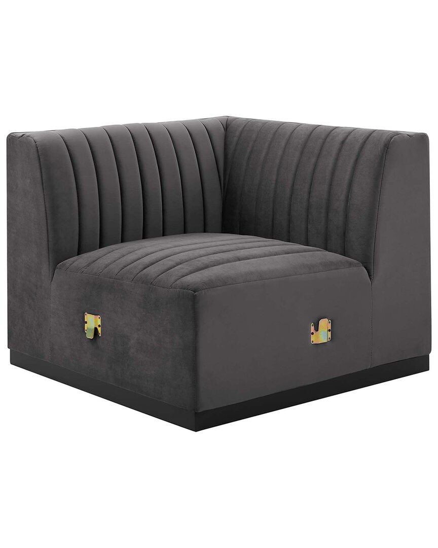 Modway Conjure Channel Tufted Performance Velvet Left Corner Chair