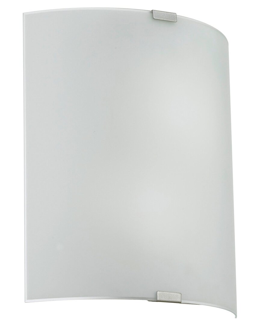 Eglo Grafik 2 Light Wall Light With Chrome Finish & Satin Glass Shade