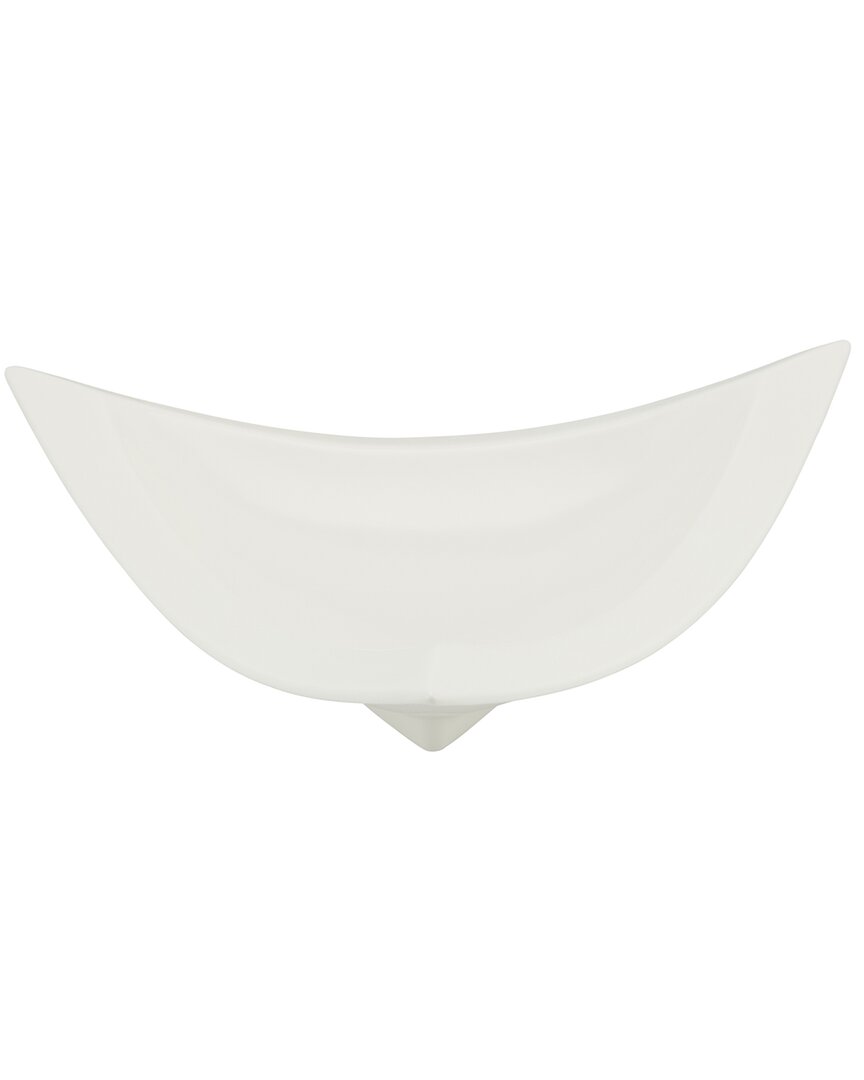 Ten Strawberry Street Set Of 2 Whittier Bend Rim Triangle Bowls In White