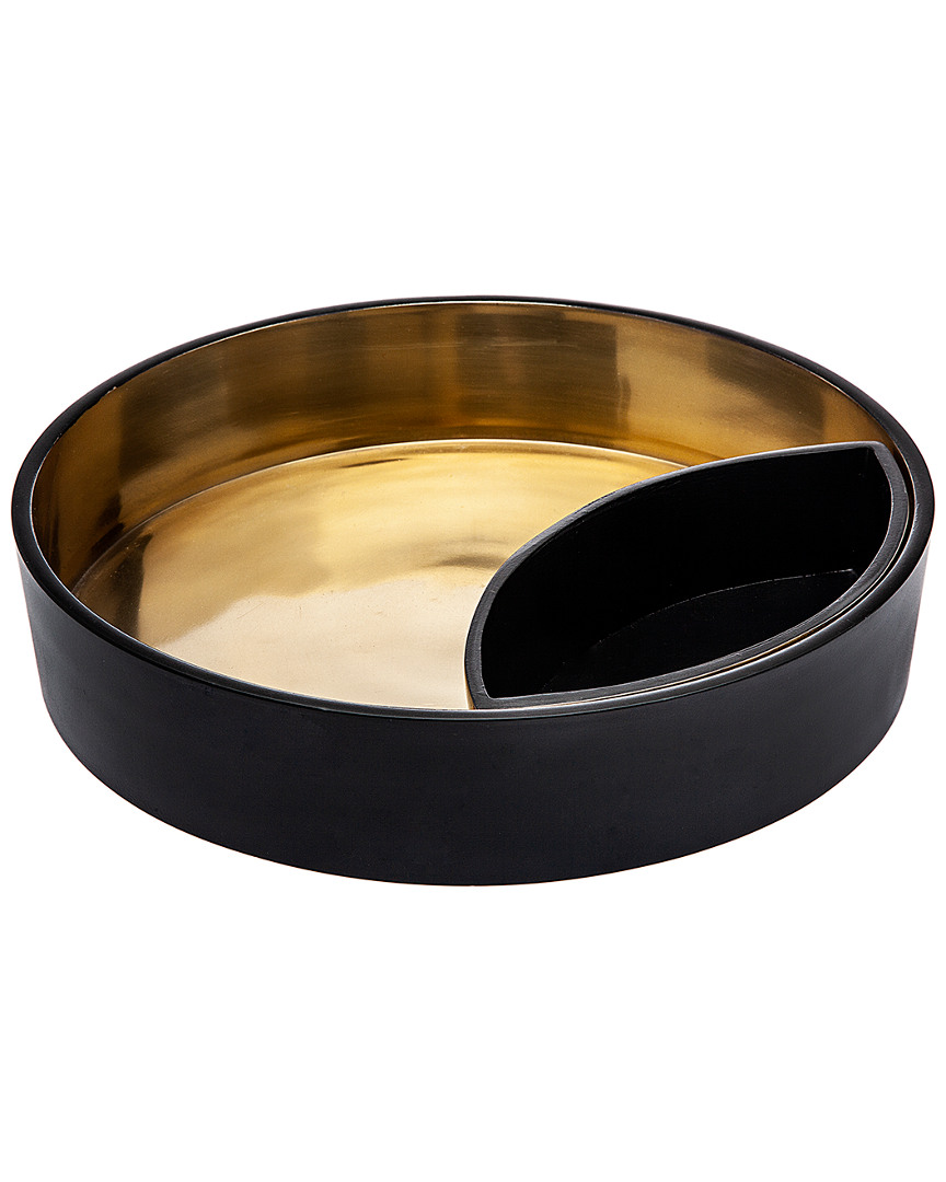 Godinger Noble Chip & Dip Bowl In Black