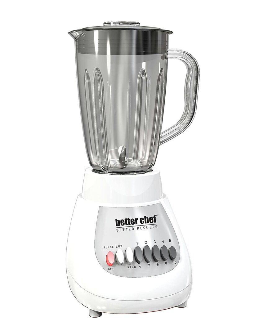 Better Chef 10-speed White 350-watt Plastic Jar Blender In White