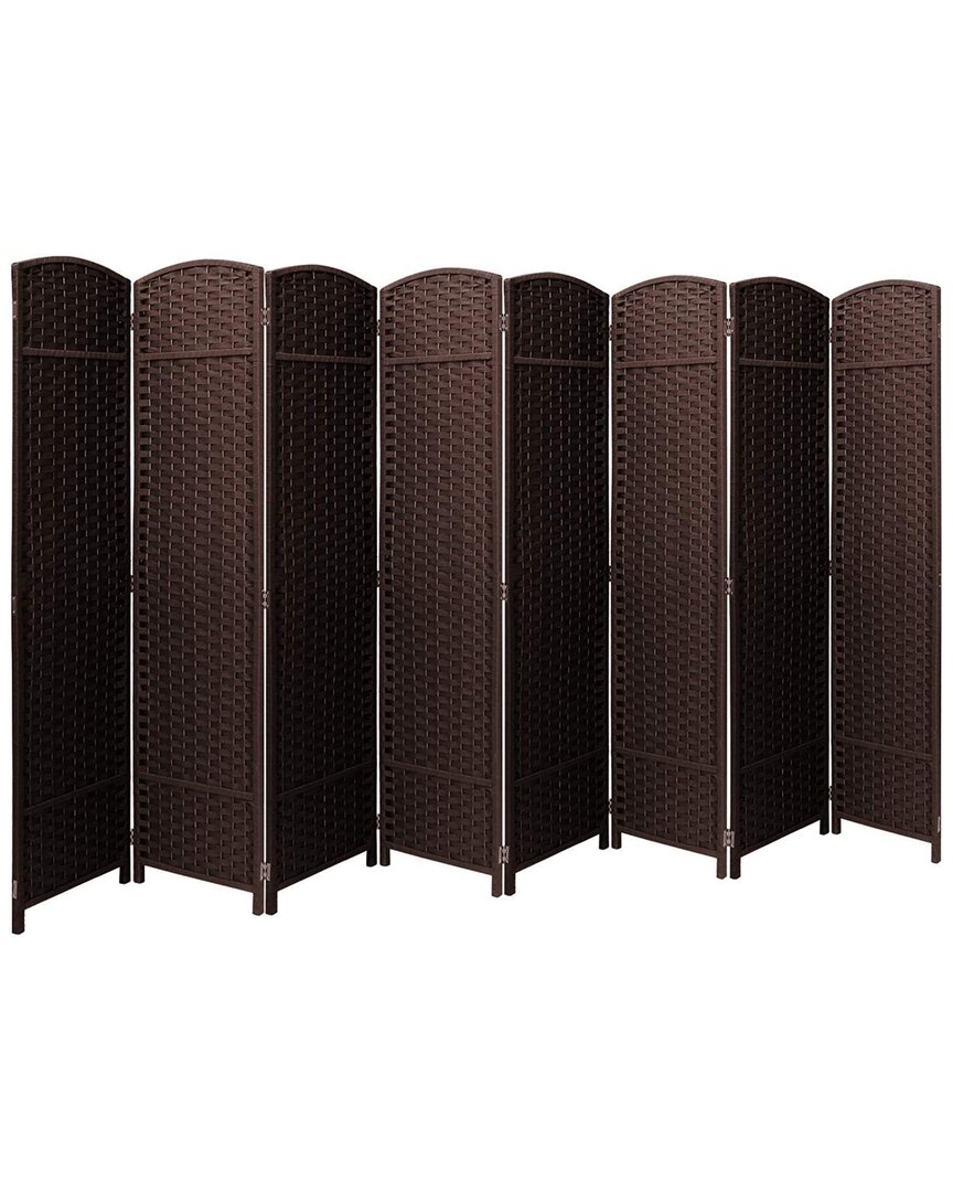 Sorbus Brown Room Divider 8-panel