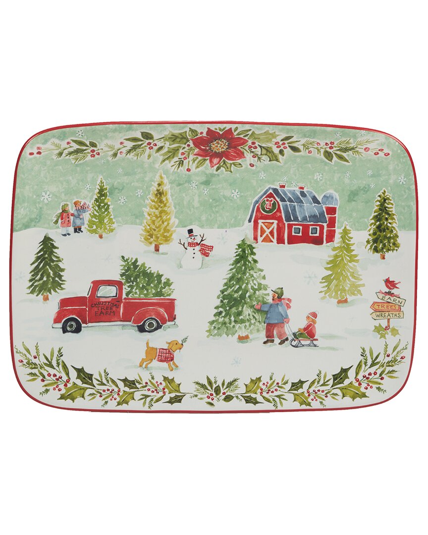 Certified International Joy Of Christmas Rectangular Platter