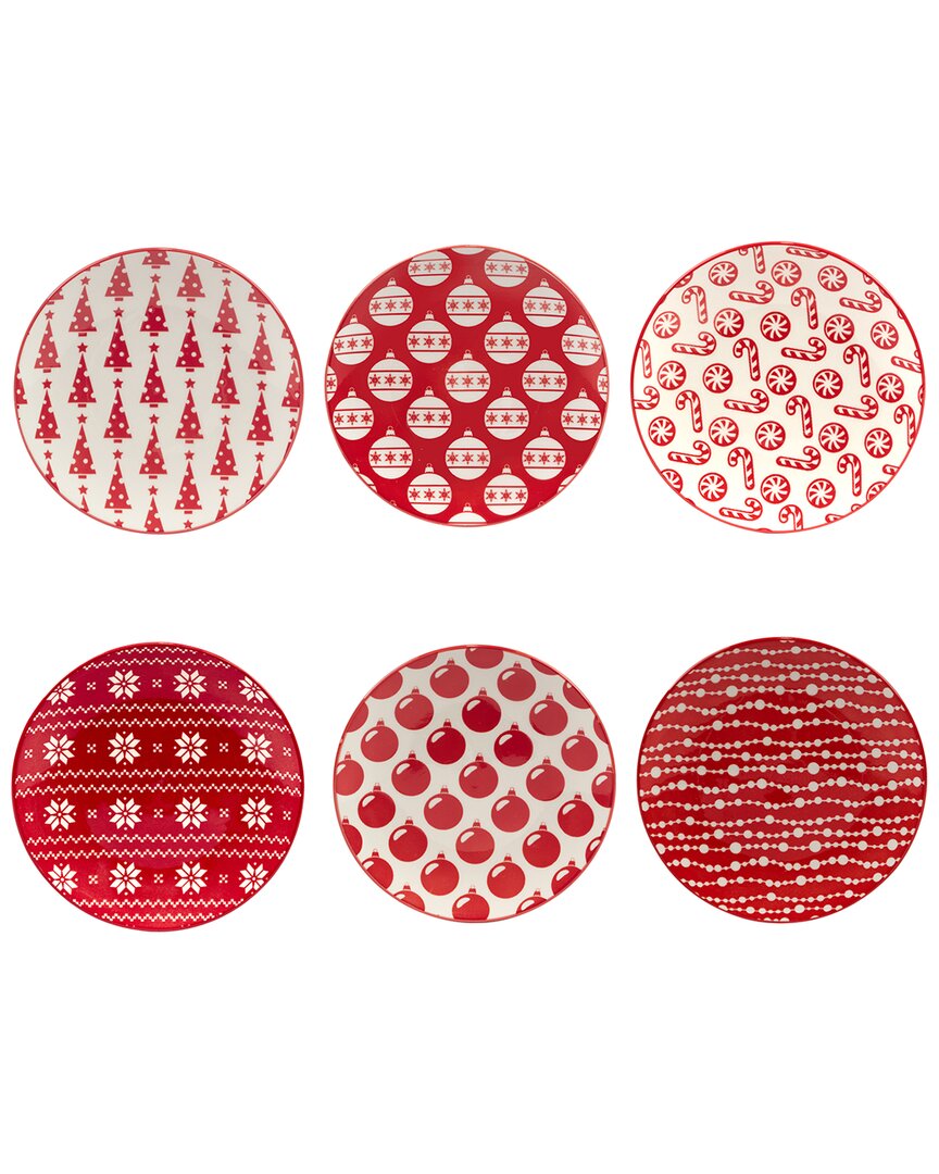 Certified International Peppermint Candy Canape Plate