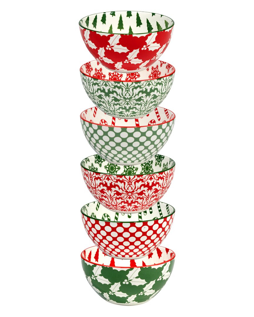 Certified International Winter Medley Small All Purpose Bowls (set Of 6)