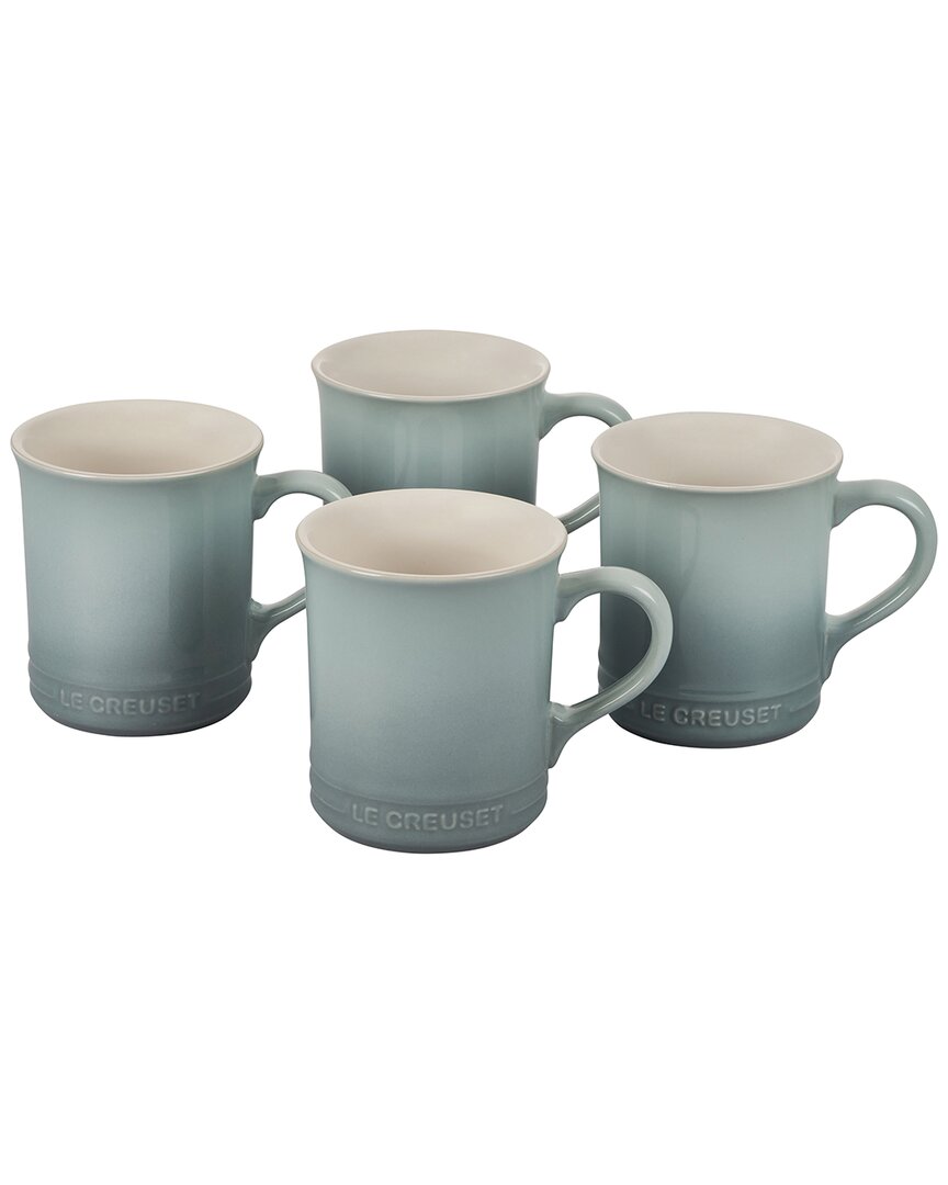 Le Creuset 4-piece Stoneware Mug Set In White