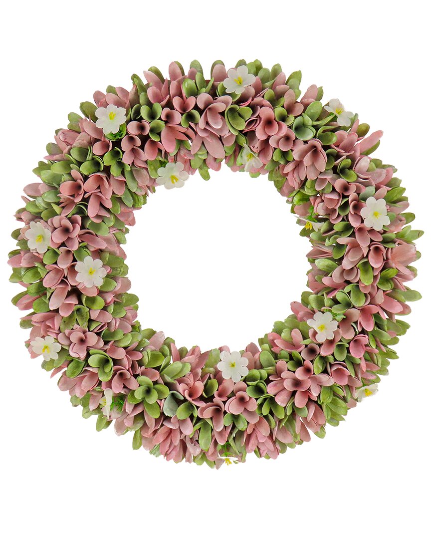 National Tree Company 18in Spring Pink Floral Wreath