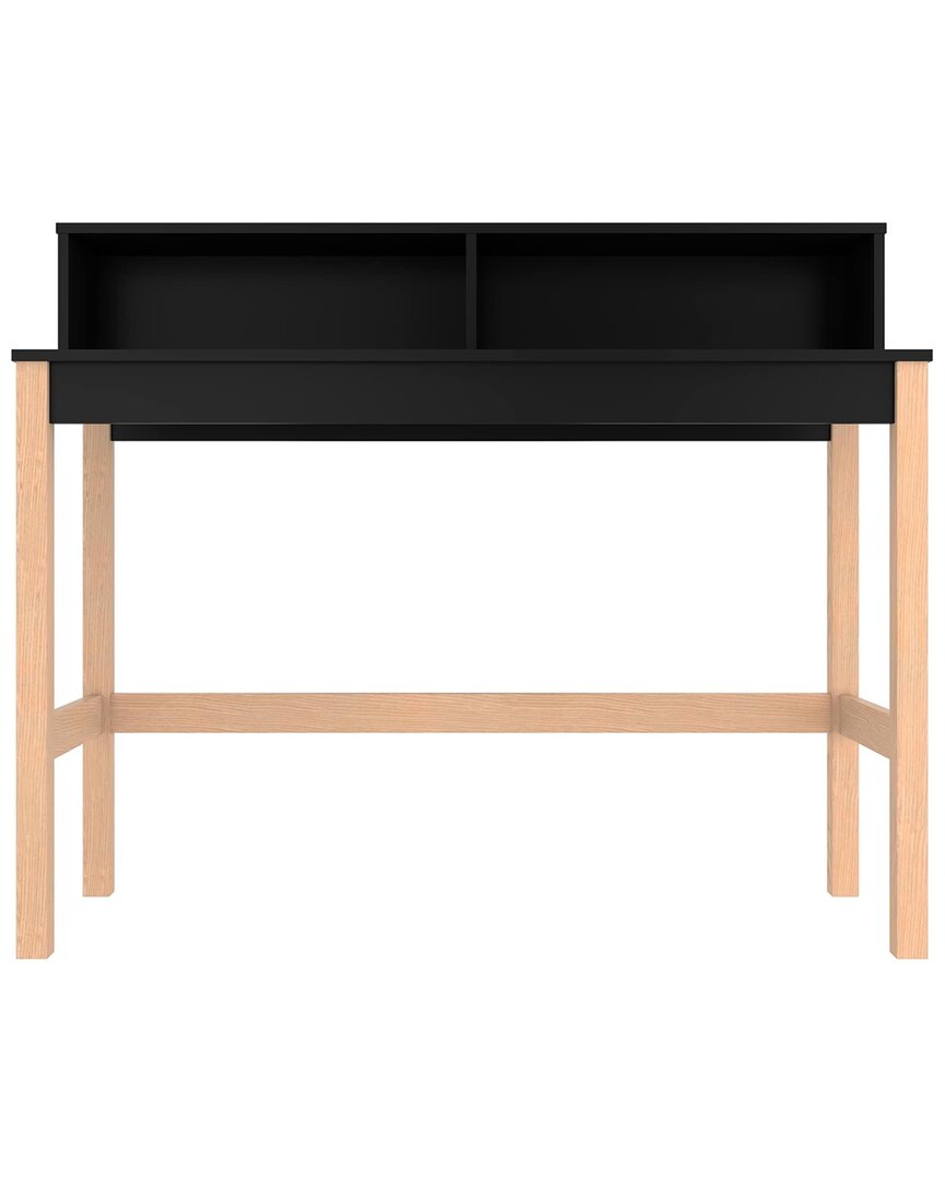 Manhattan Comfort Bowery Desk With 0 Shelves In Black And Oak