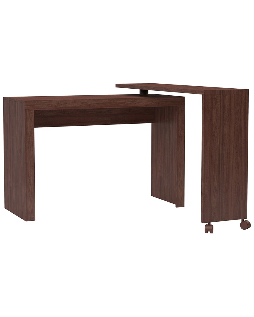 Manhattan Comfort Innovative Calabria Nested Desk In Brown