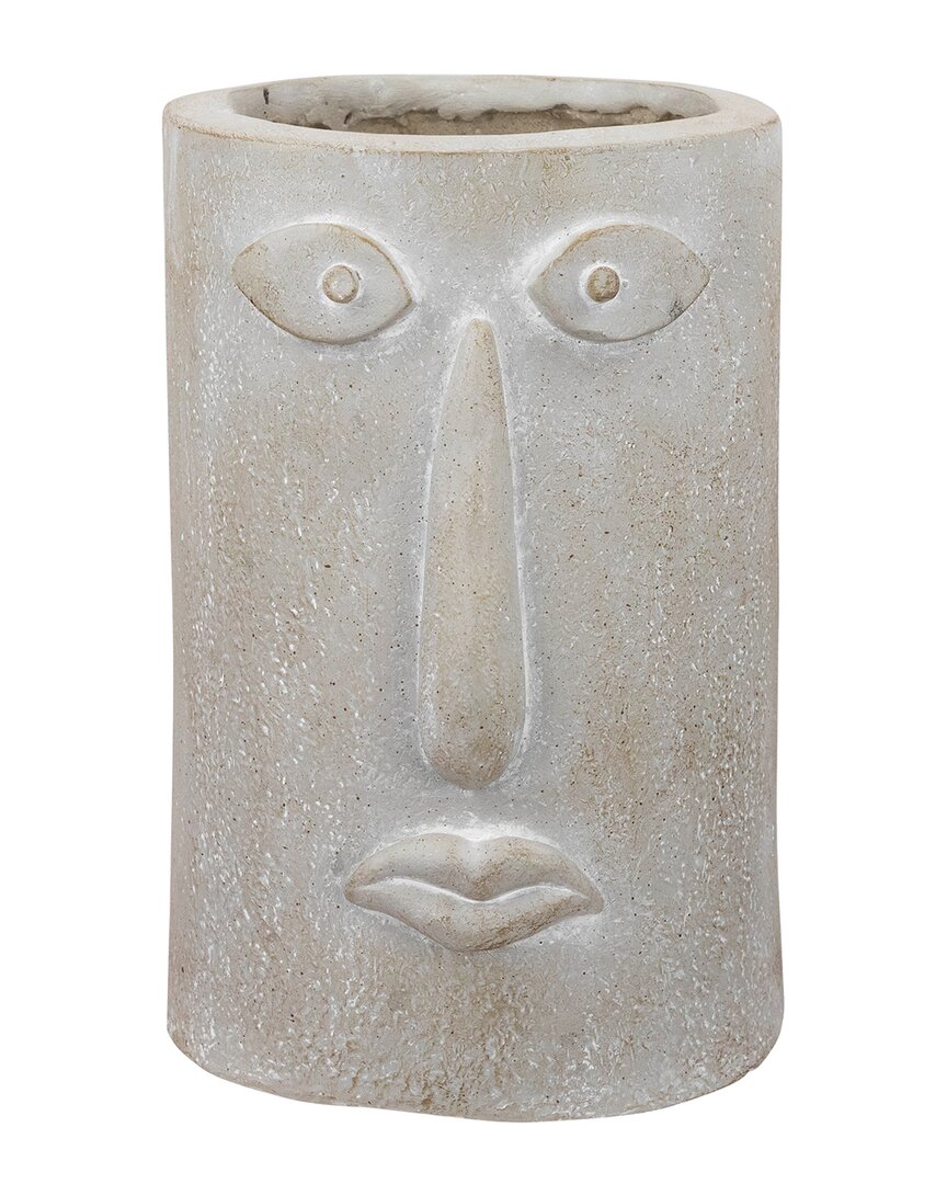 Northlight Large Abstract Face Ceramic Outdoor Garden Planter
