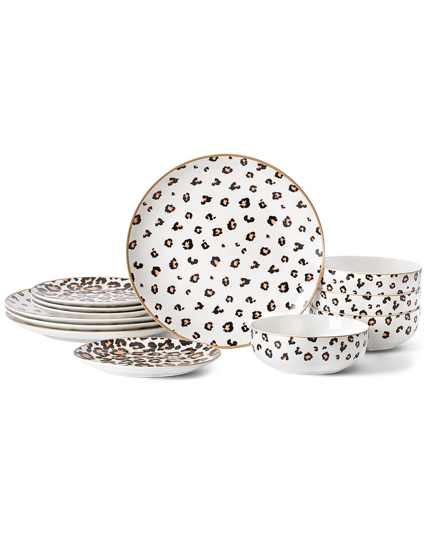 Christian Siriano Majestic 12pc Porcelain Dinnerware Set