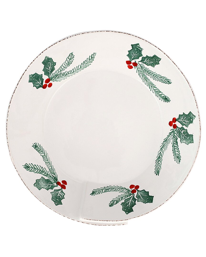 VIETRI VIETRI LASTRA EVERGREEN LARGE SHALLOW SERVING BOWL 