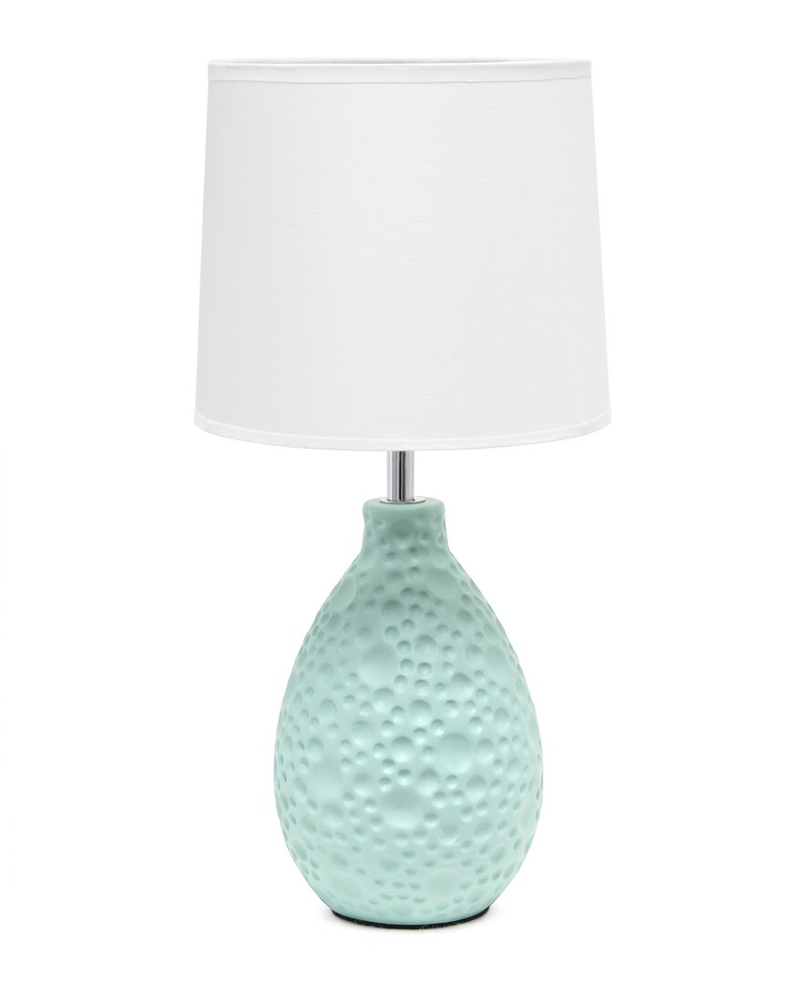Lalia Home Essentix 14.17in Traditional Ceramic Table Desk Lamp In Blue